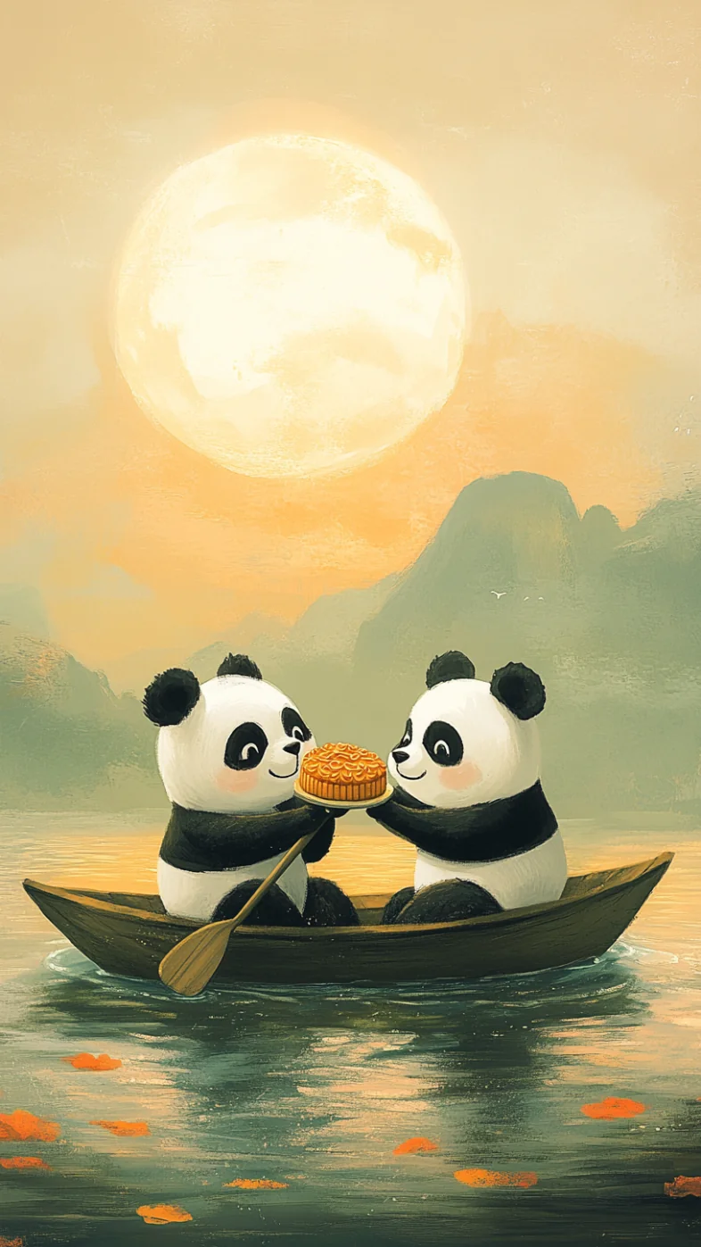 cute panda art wallpaper
