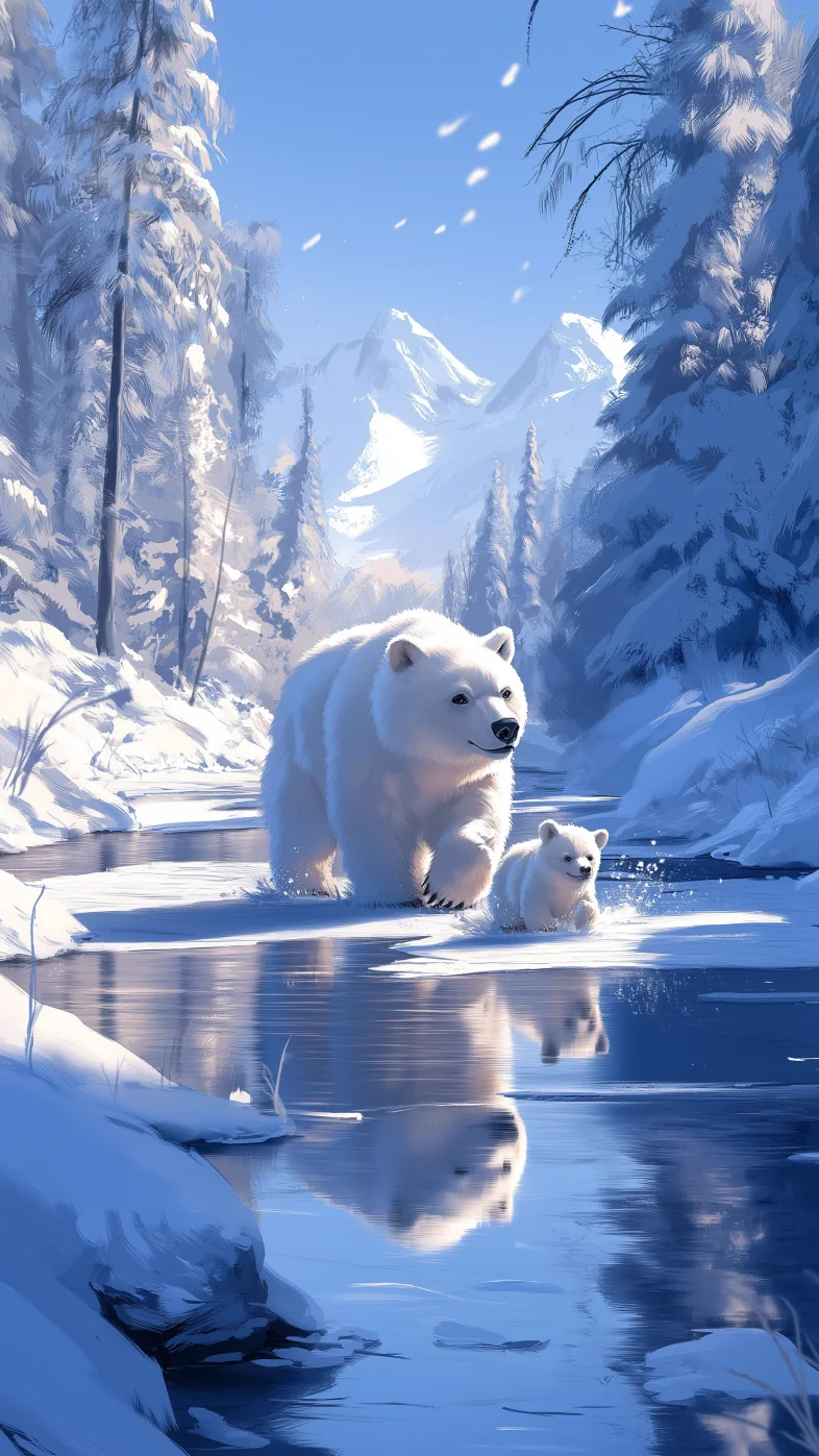cute polar bear  wallpaper