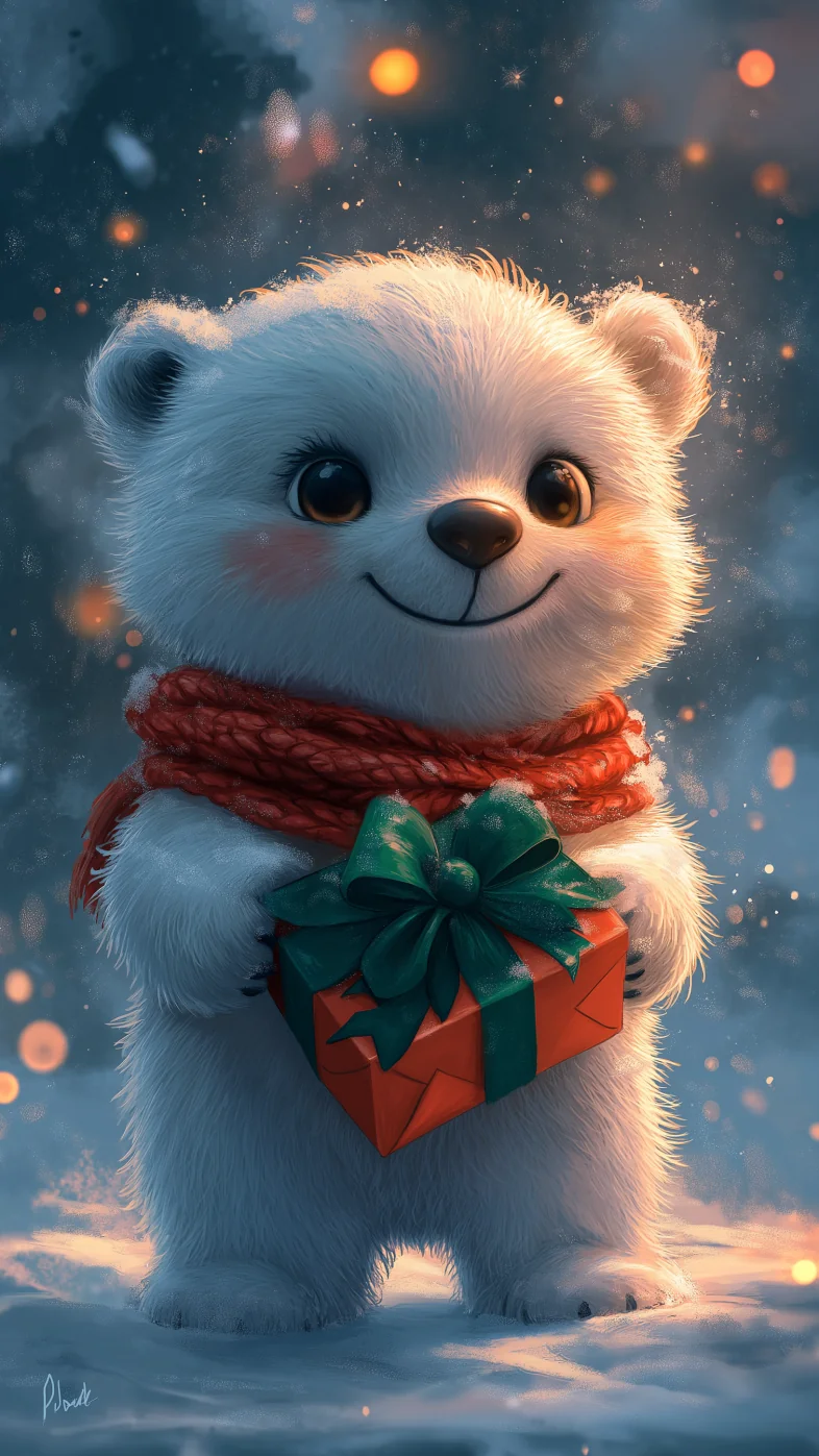 cute smiling polar bear wallpaper