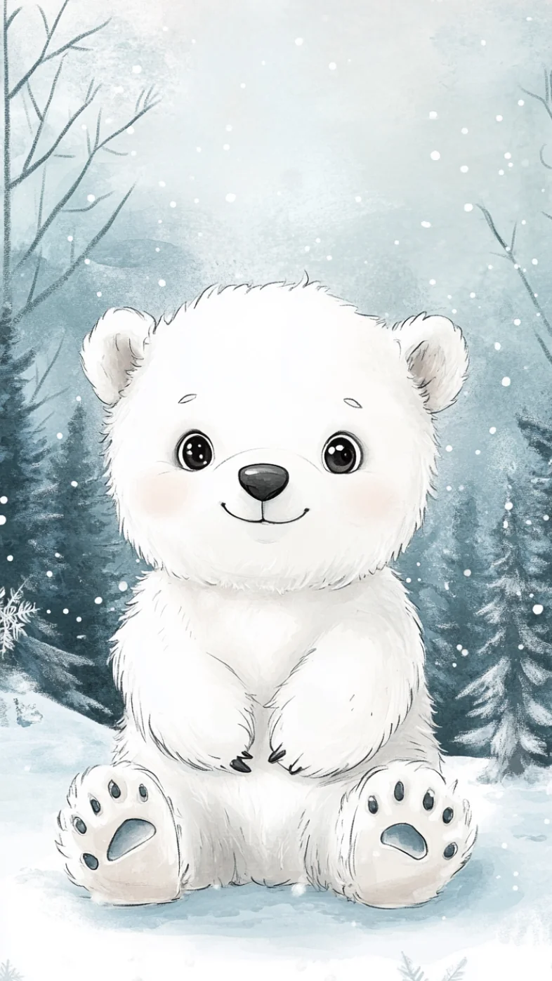 cute white bear wallpaper