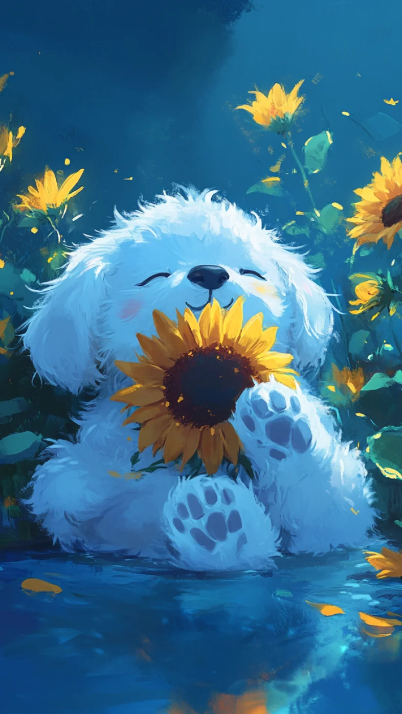 cute white dog wallpaper