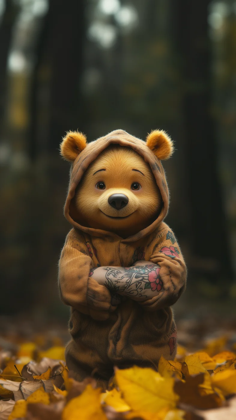 cute winnie the pooh tender wallpaper