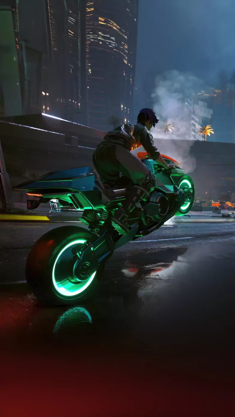 cyberpunk 2077 edgerunners motor rider wallpaper
