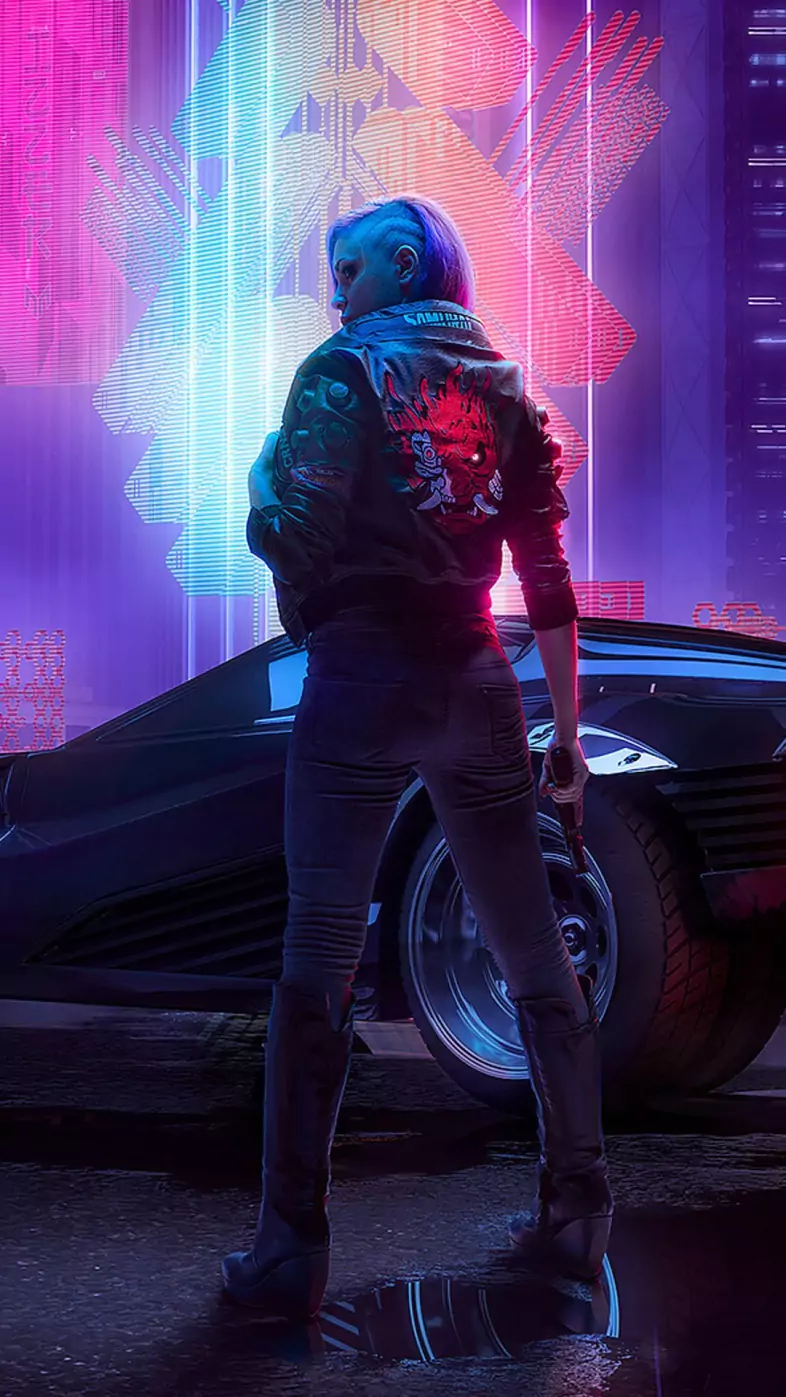 cyberpunk 2077 girl art wallpaper