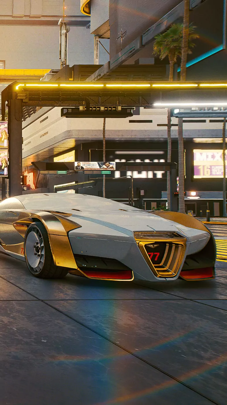 cyberpunk 2077 hyper car wallpaper