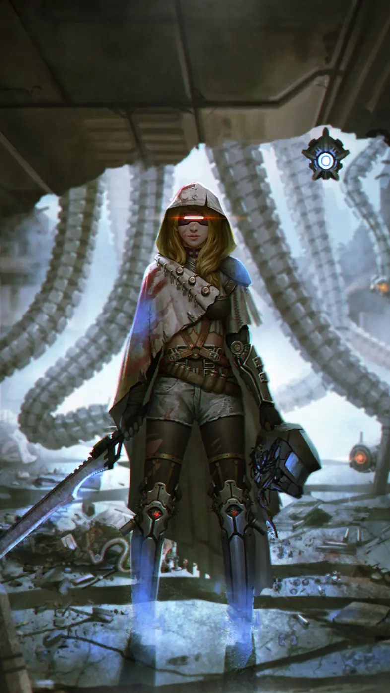 cyberpunk girl  wallpaper