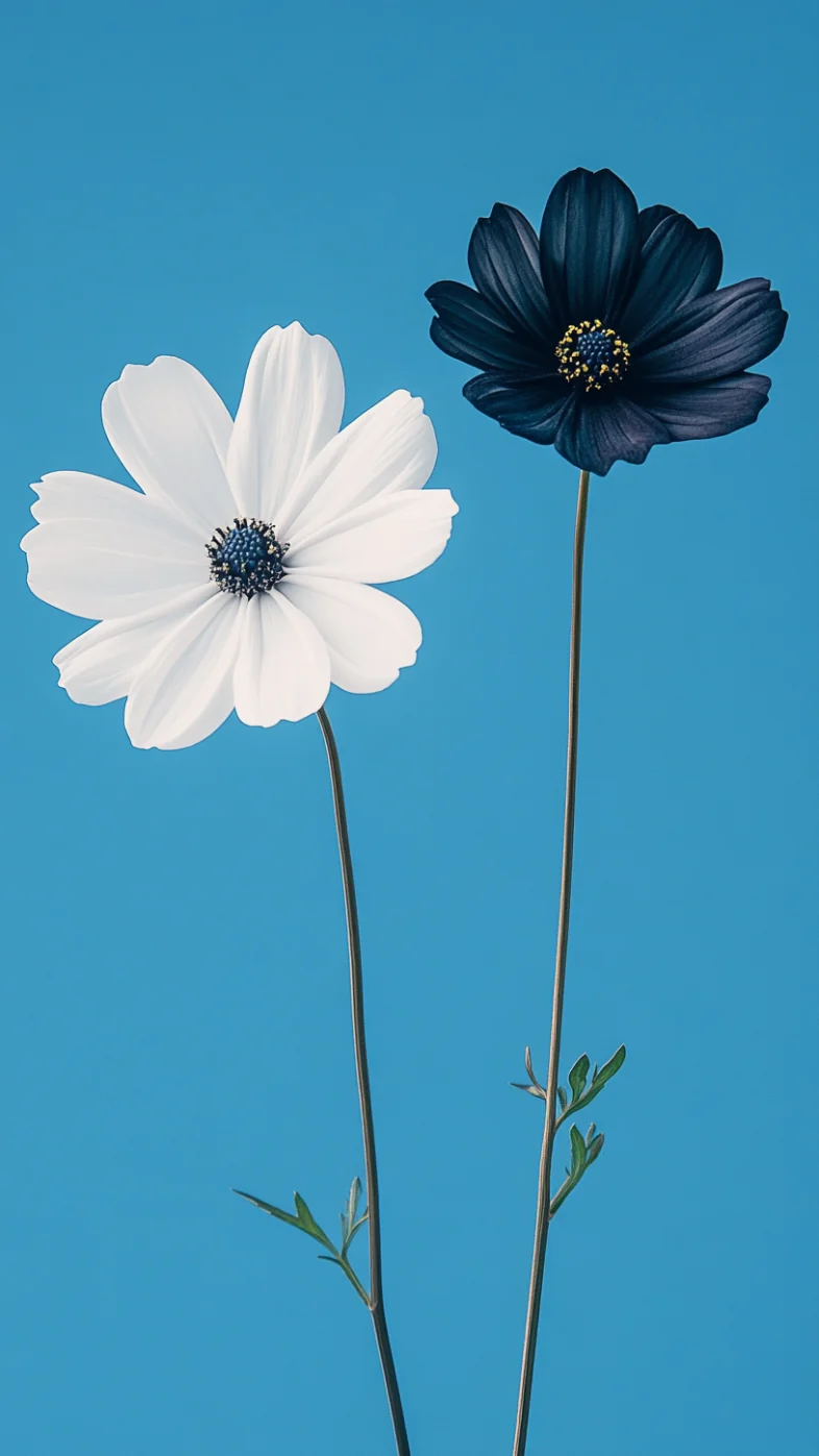 daisy flowers black and white wallpaper