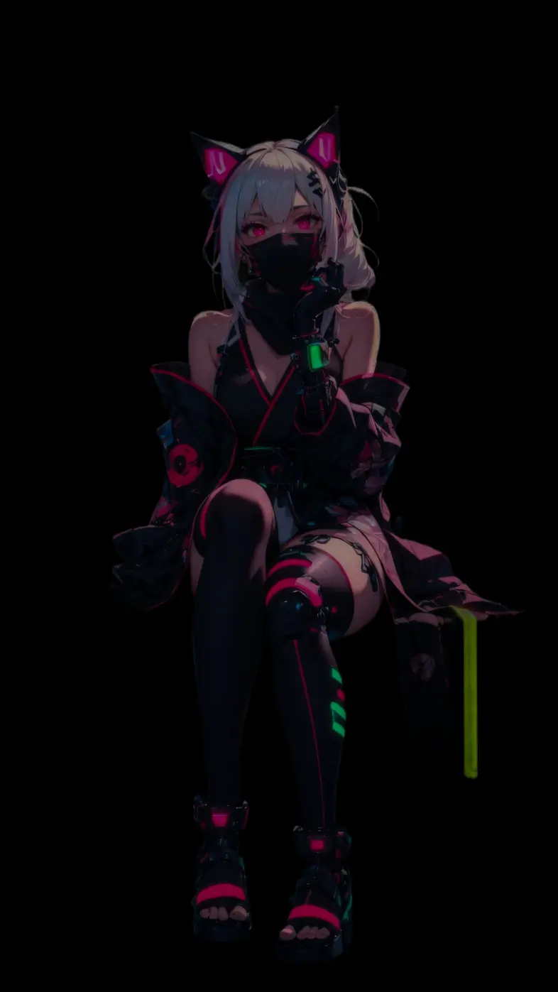 dark anime girl  wallpaper