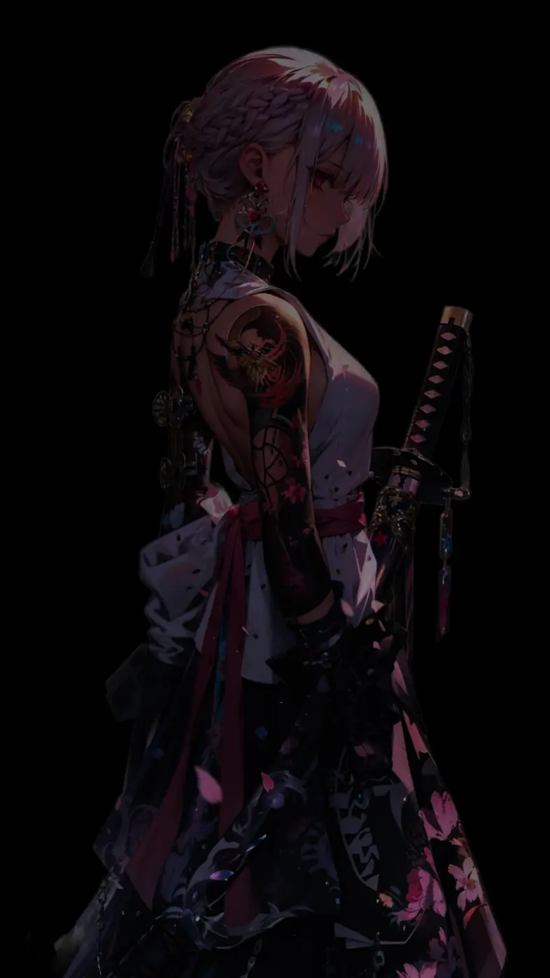dark anime girl  wallpaper