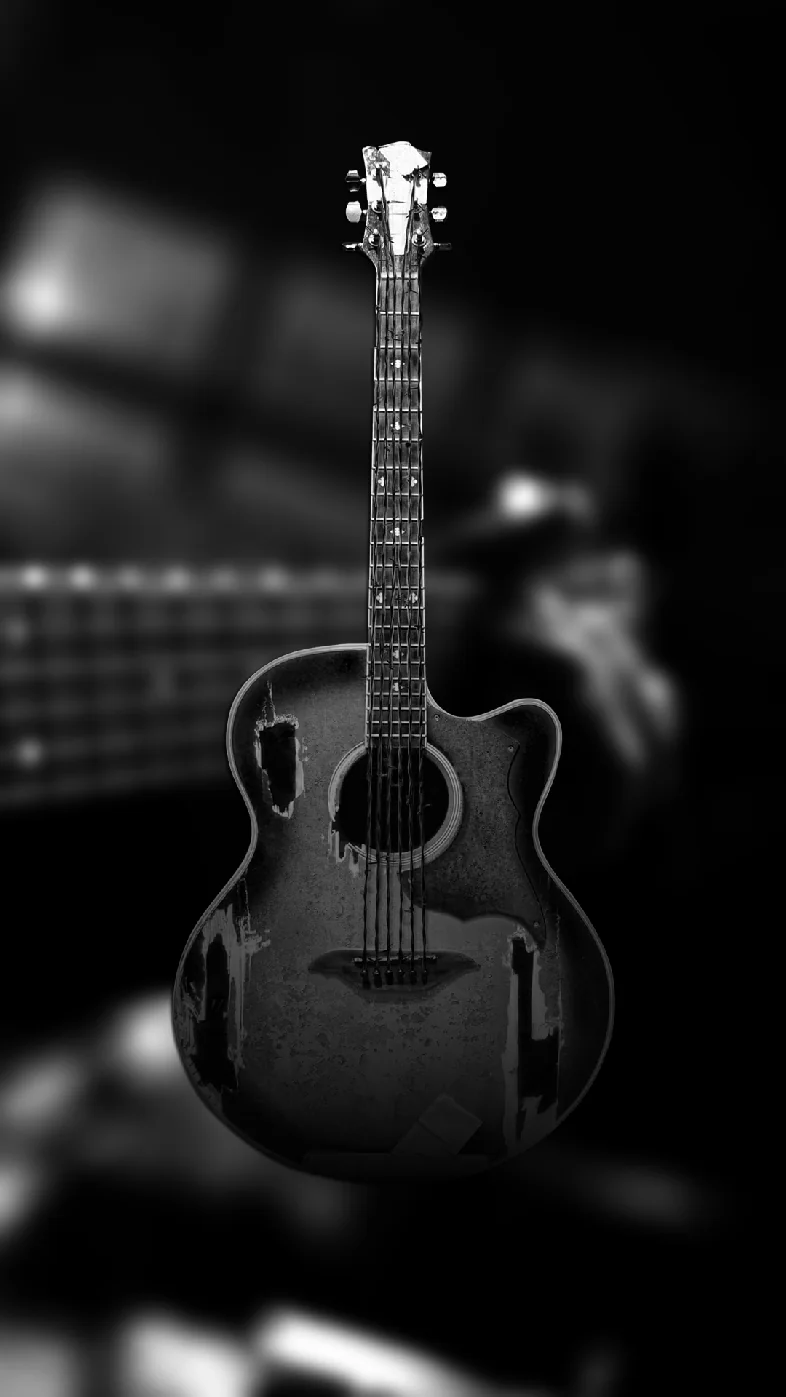 dark guitar wallpaper