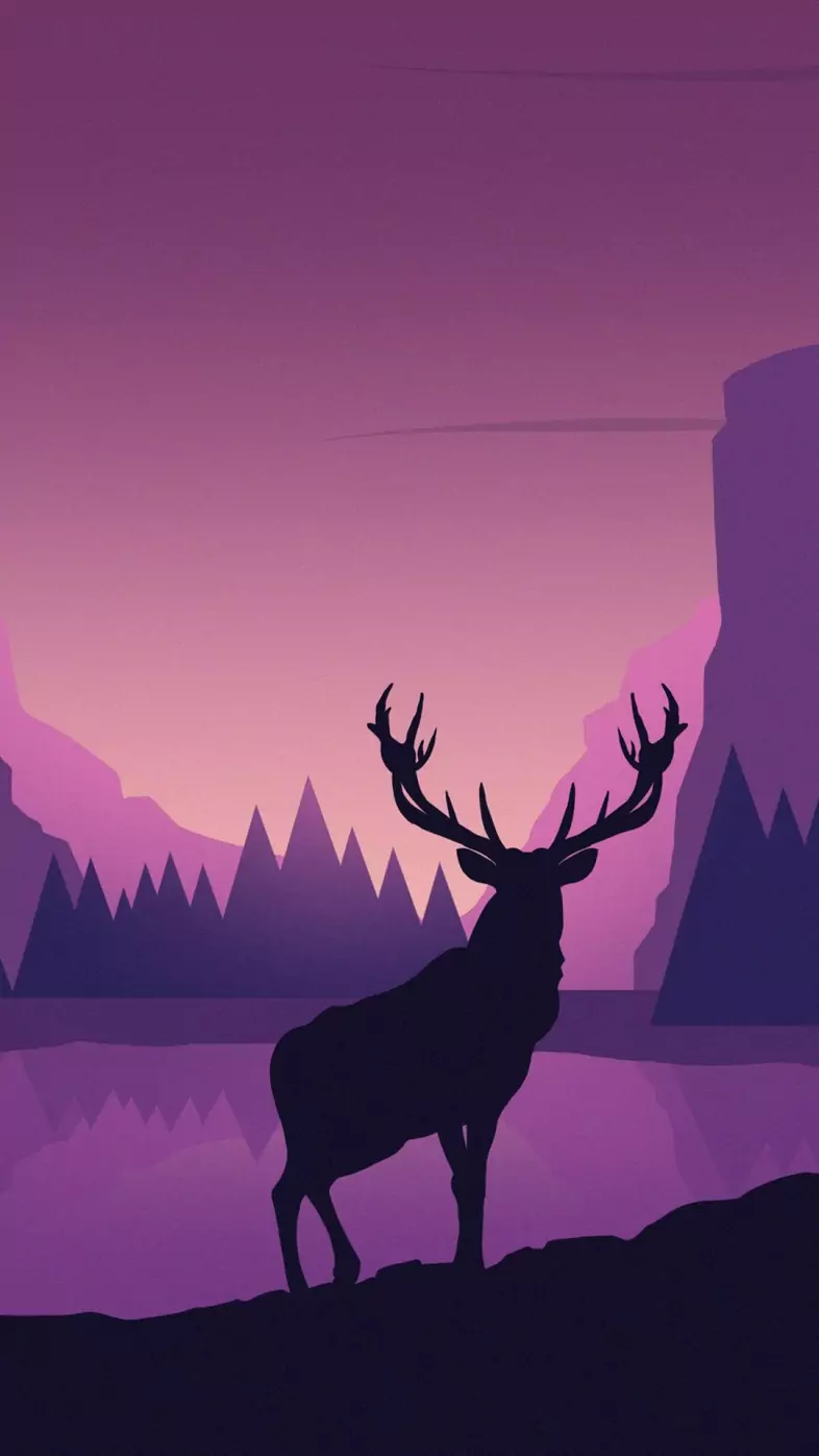 deer digtial vector wallpaper