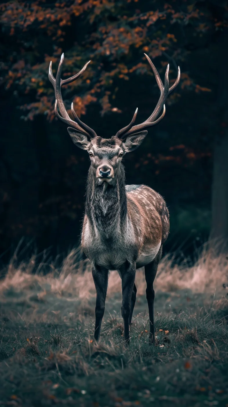 deer forest minimal wallpaper