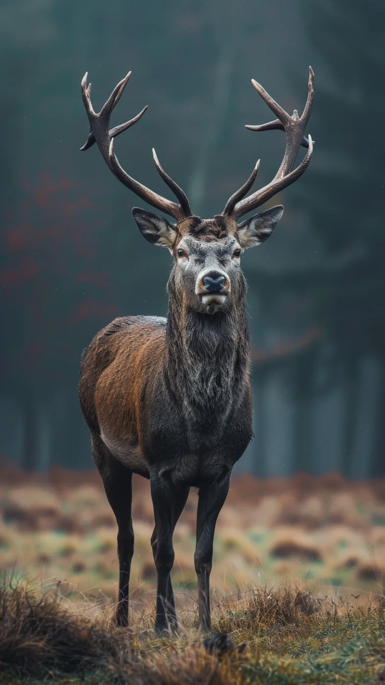 deer forest minimal wallpaper