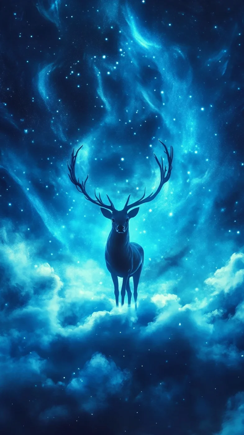 deer silhouette standing wallpaper