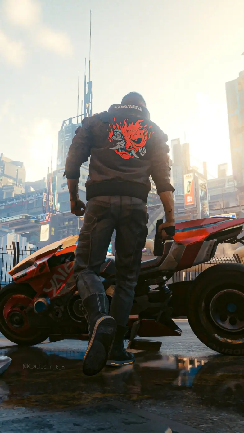 defender cyberpunk 2077 game wallpaper