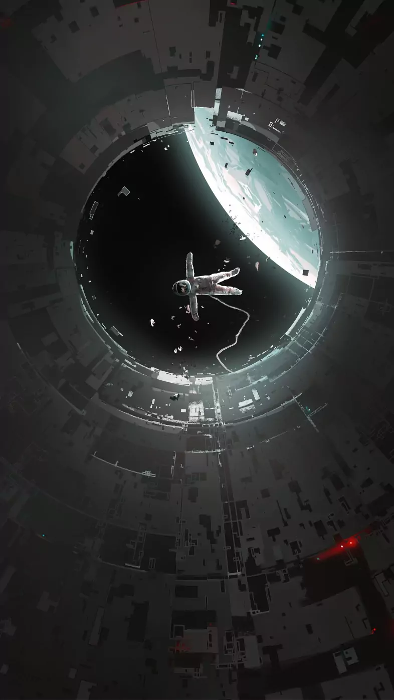digital space wallpaper