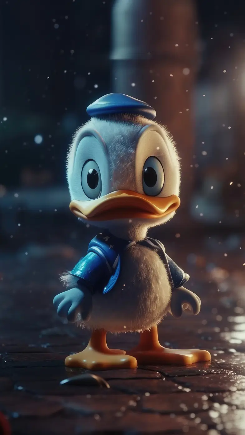 disney donald duck in rain cute wallpaper