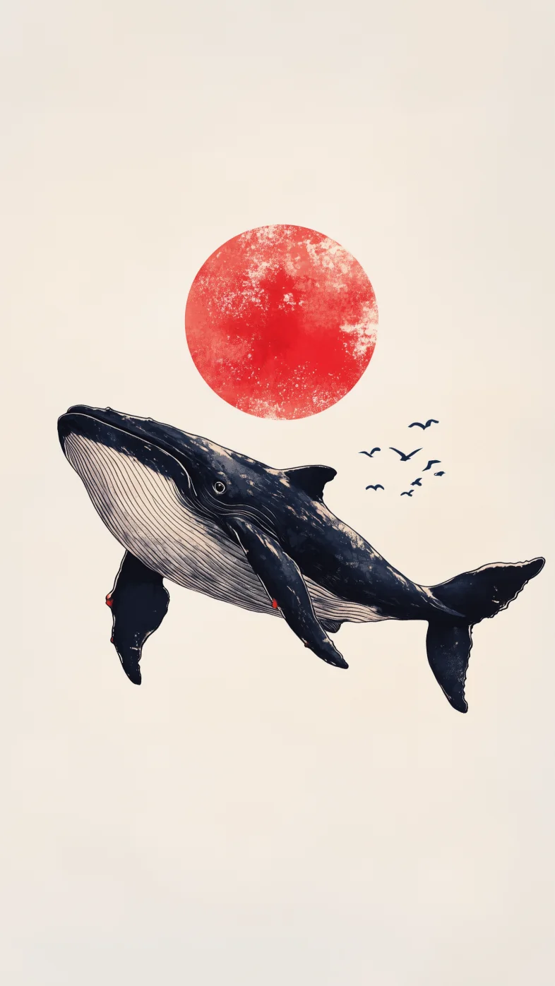 dolphin art minimalist wallpaper