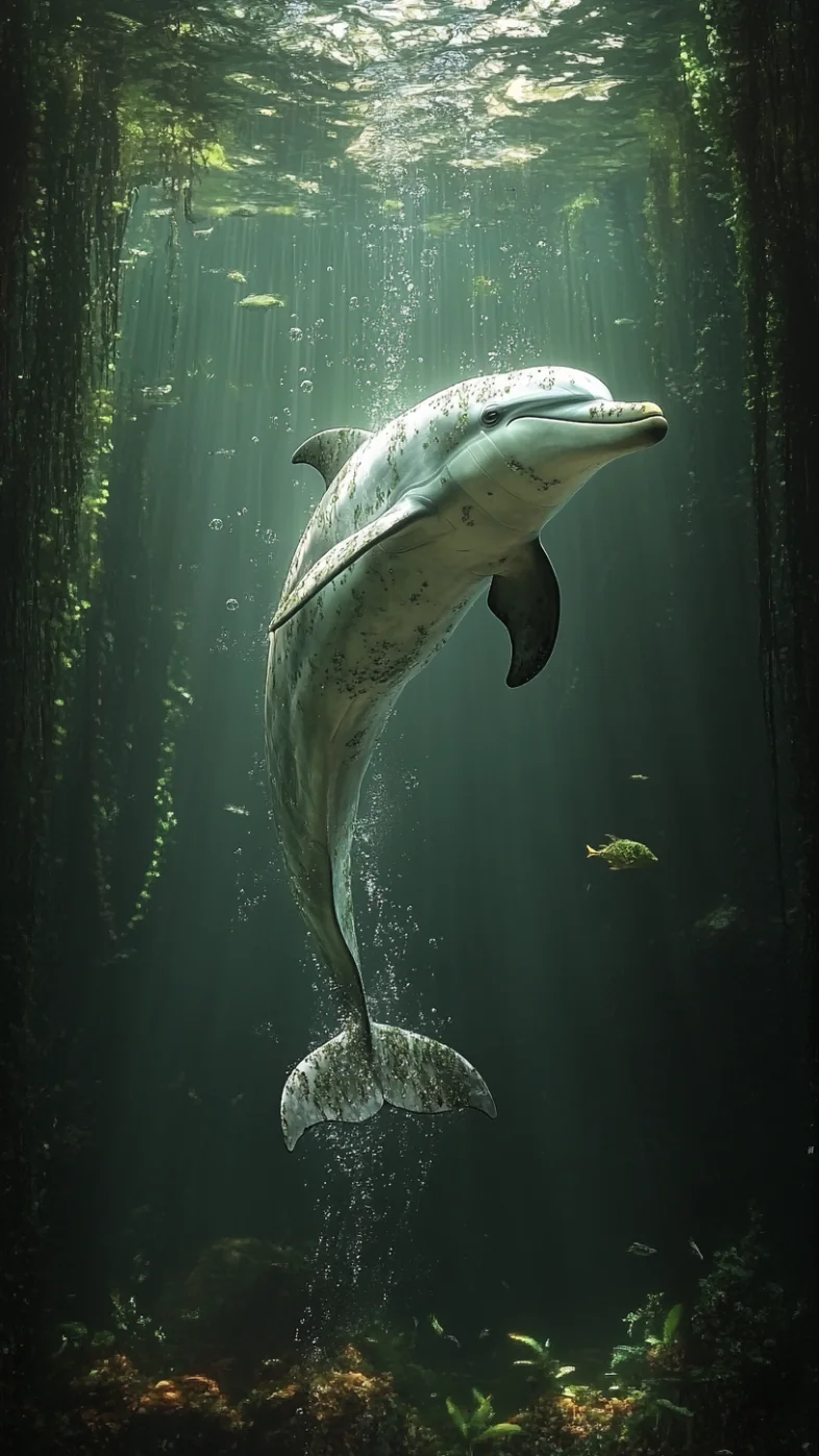 dolphins in water wallpaper