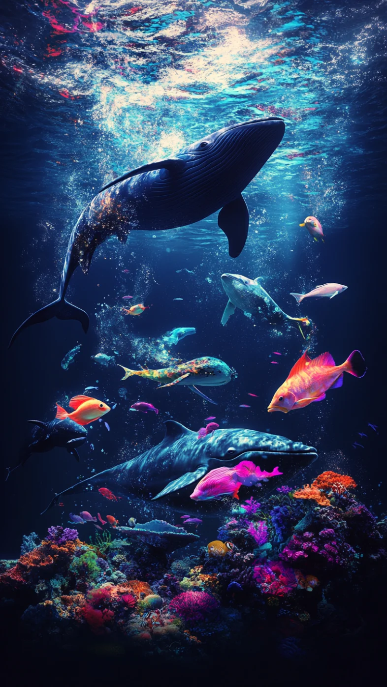 dolphins in water wallpaper