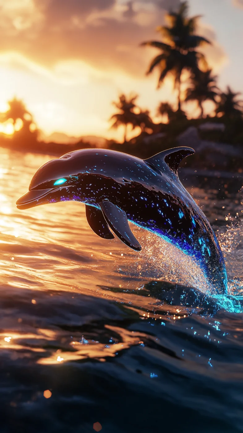 dolphins jumping wallpaper