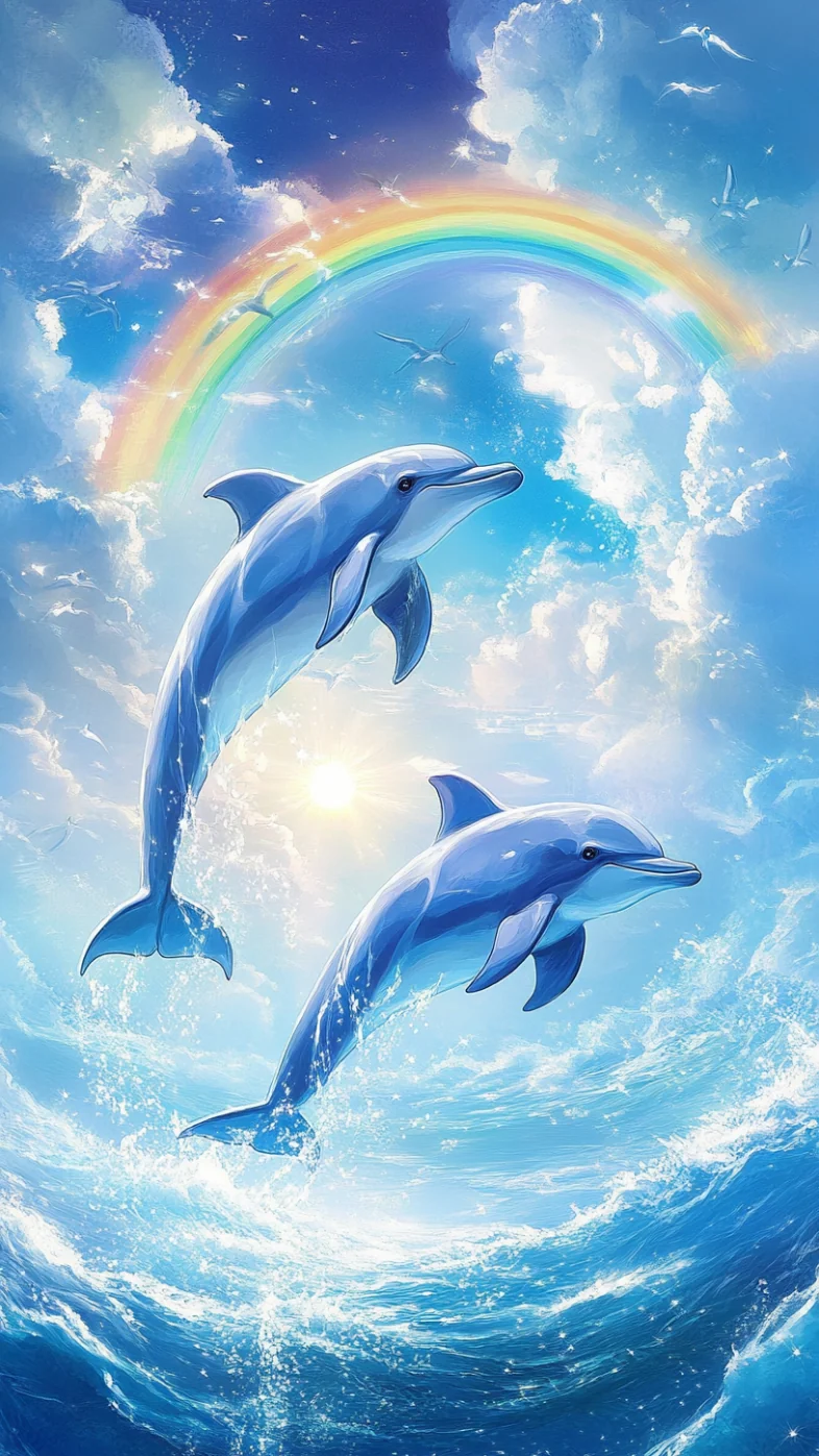dolphins jumping wallpaper