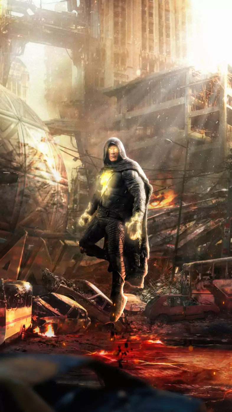 dwayne black adam wallpaper