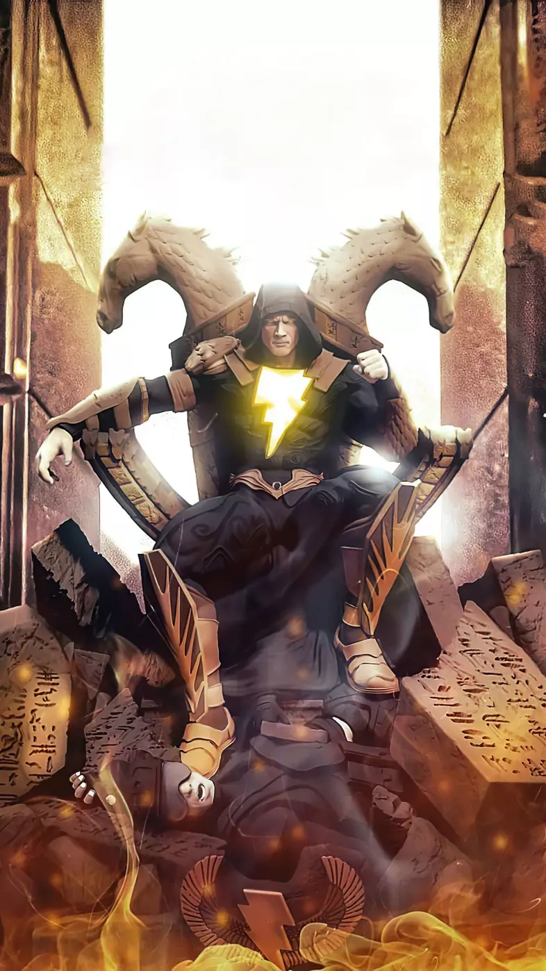 dwayne black adam wallpaper