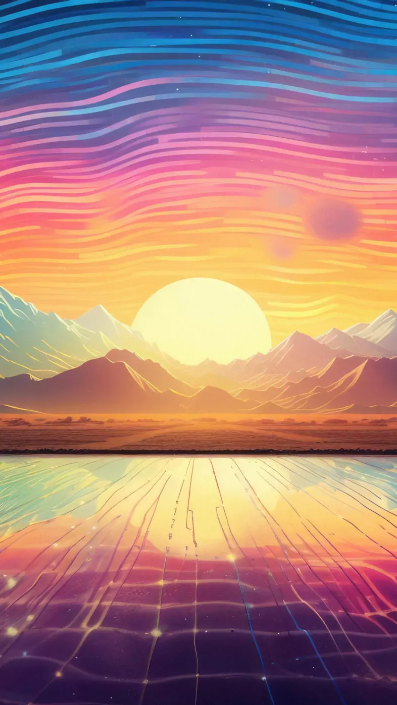 electrospectral landscape wallpaper