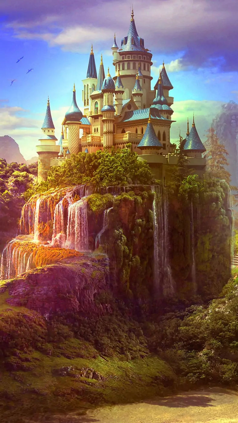 fairytale castle wallpaper