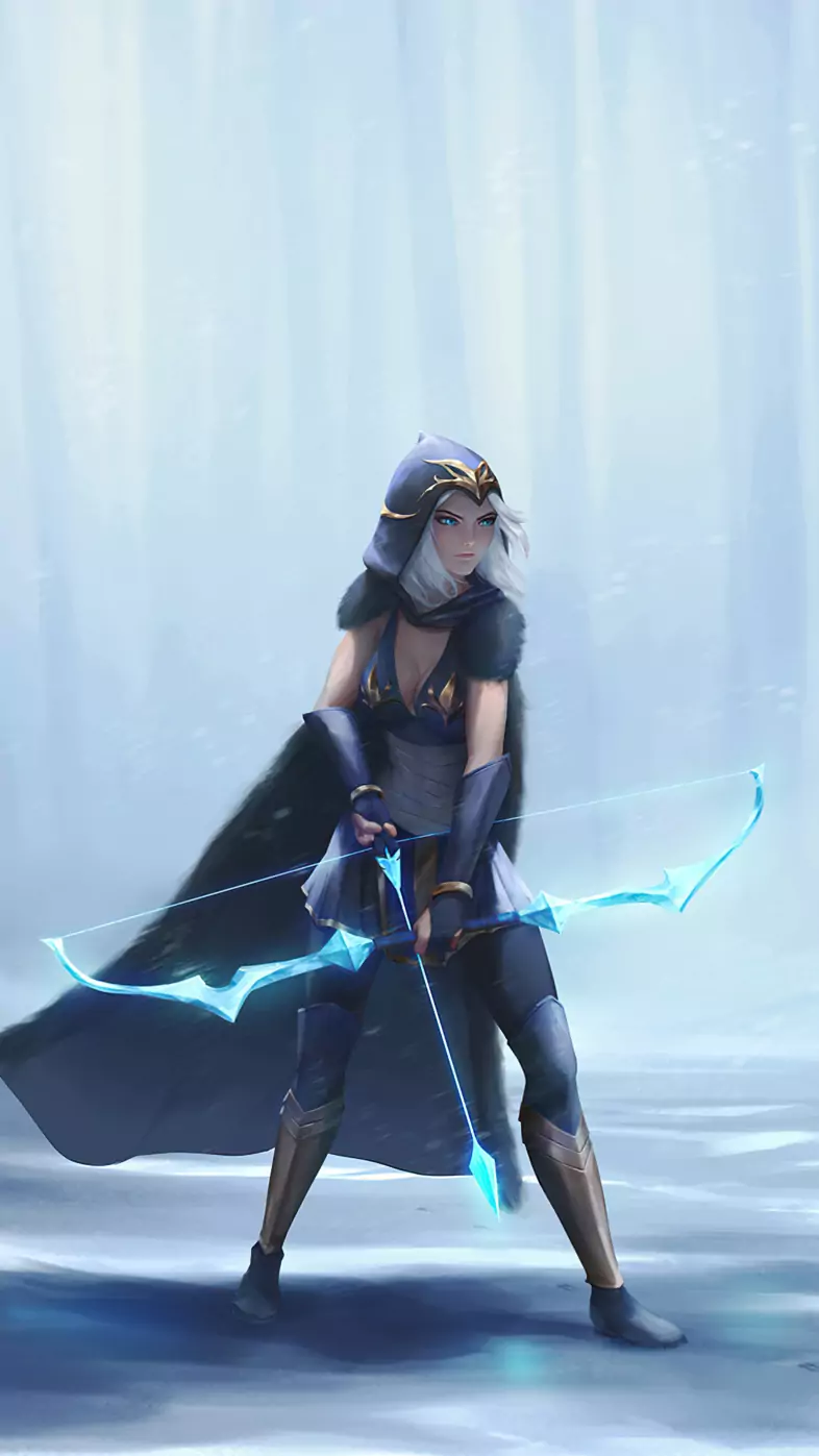 fanart of ashe from league wallpaper
