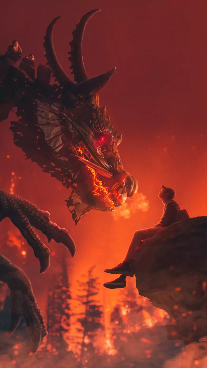 fantasy cool dragon  wallpaper