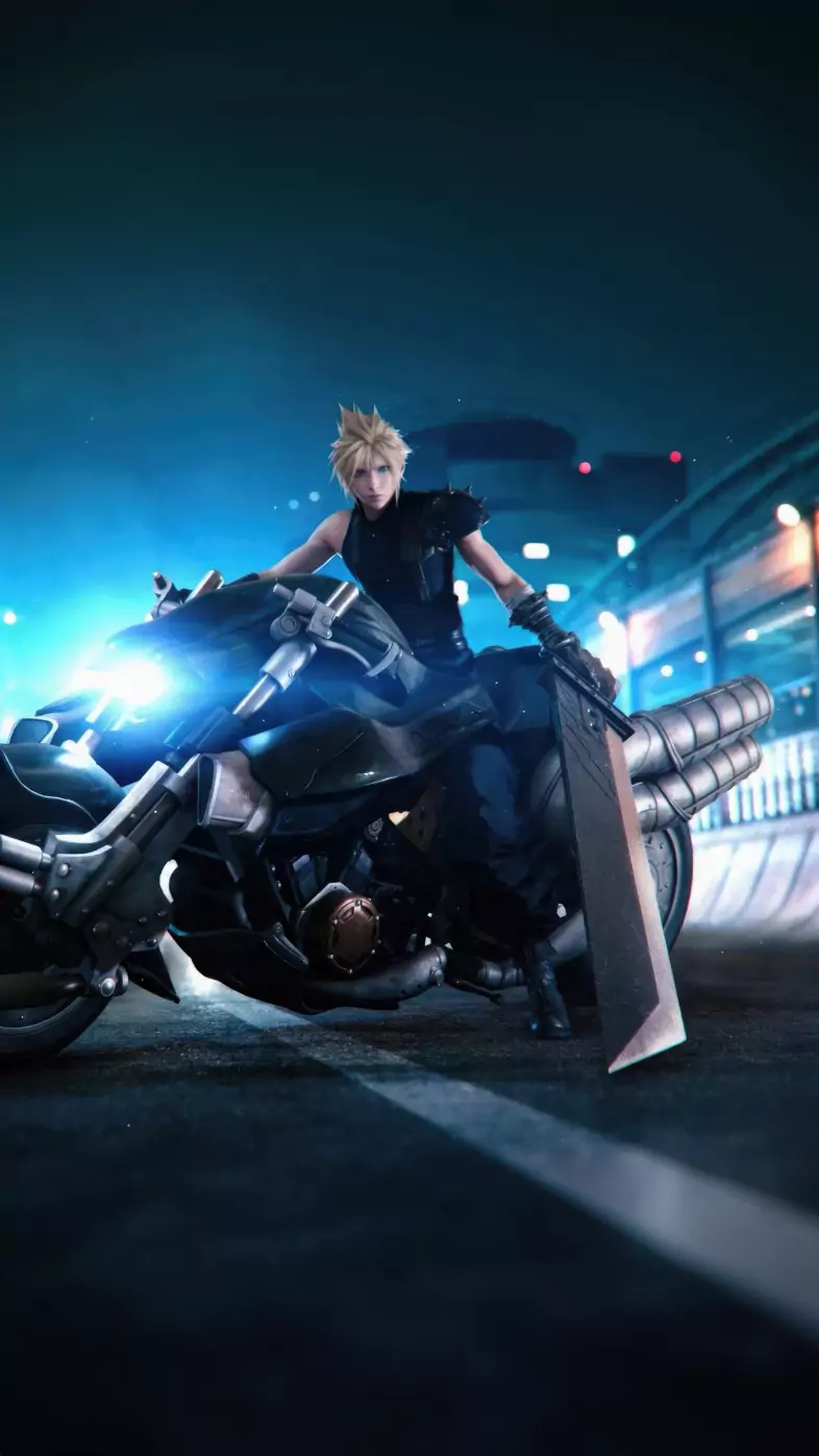 final fantasy 7 remake bike wallpaper