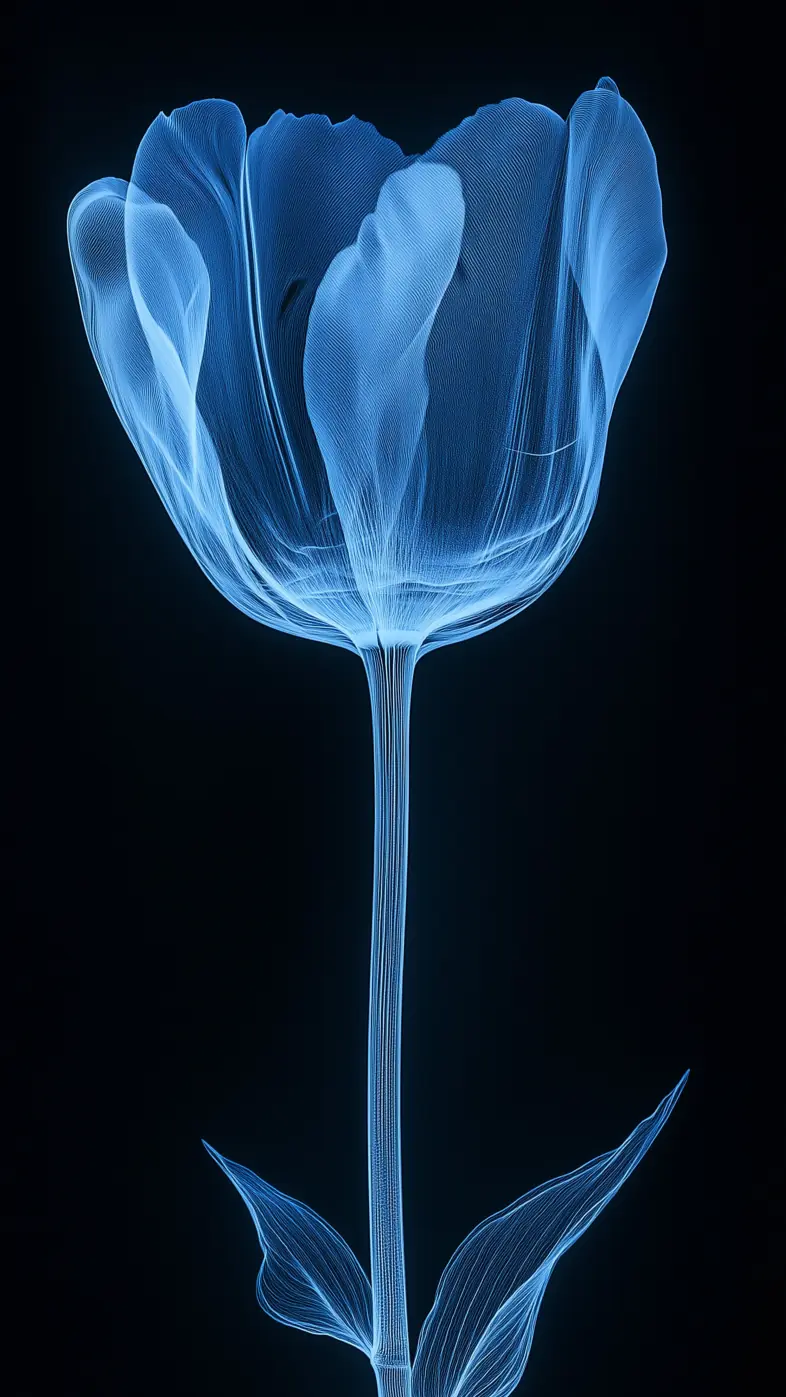 flower transparent petals blue wallpaper