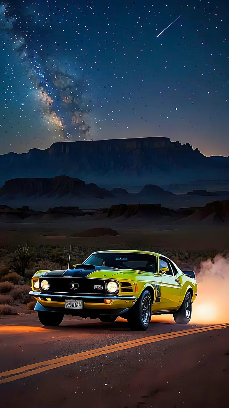 ford mustang car green wallpaper