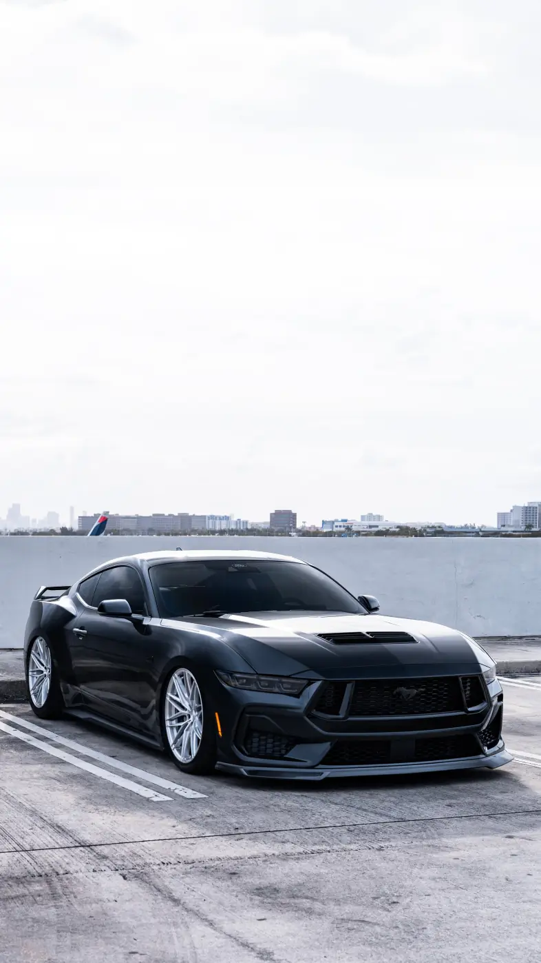 ford mustang modified black car wallpaper