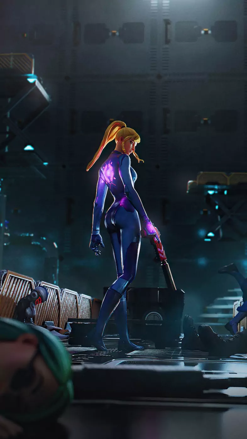 fortnite samus aran wallpaper
