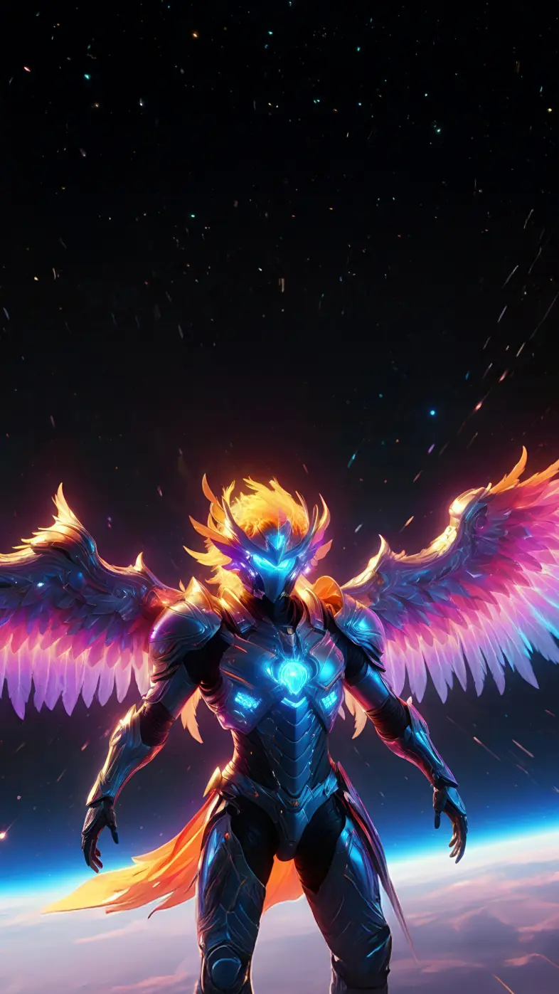 futuristic galactic sentinel game wallpaper