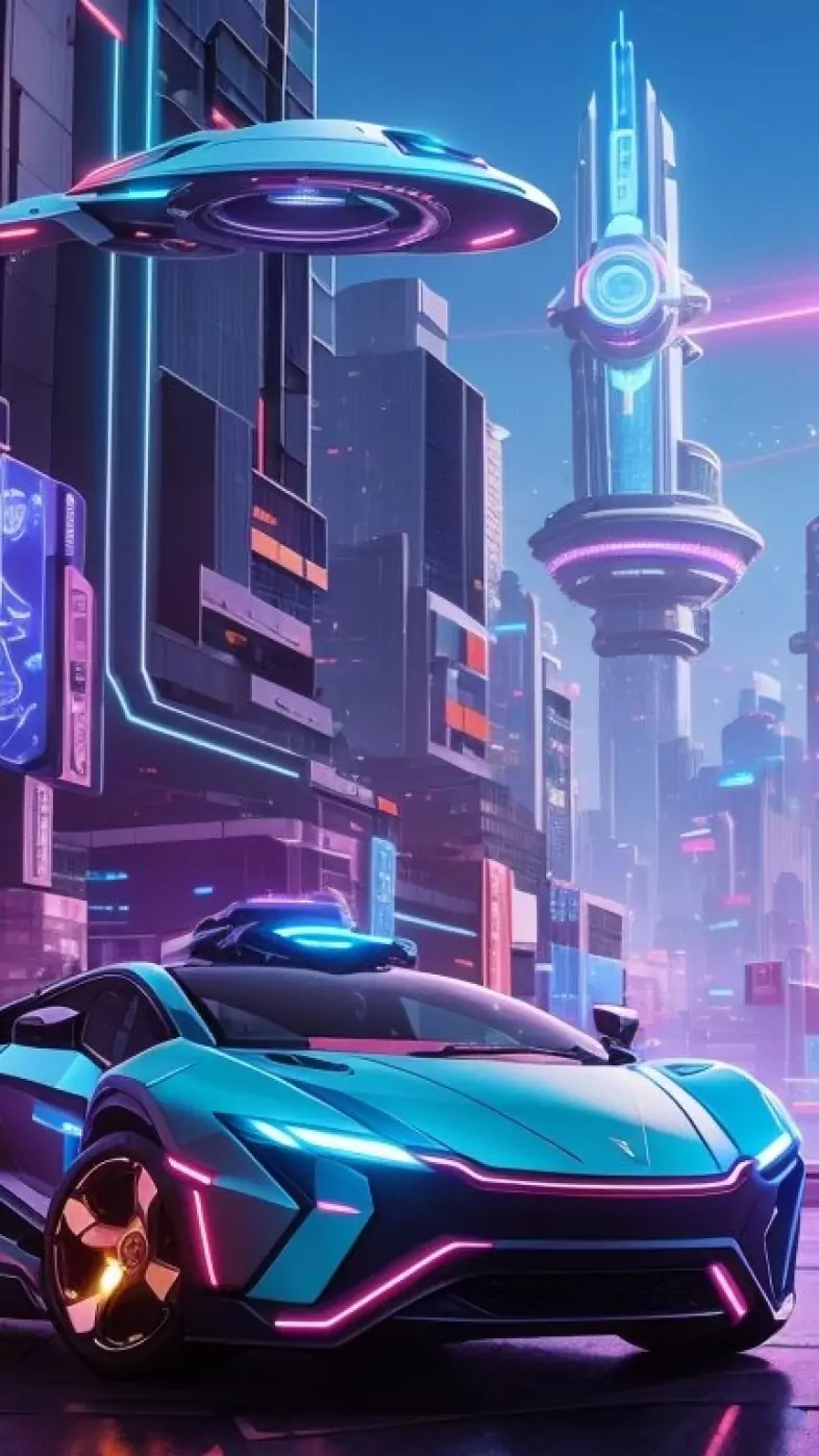 futuristic world of technology wallpaper