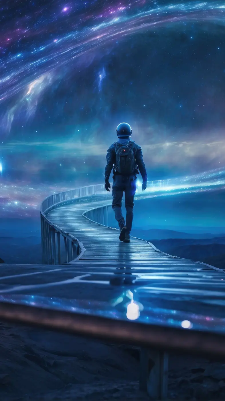 galactic bridge space wallpaper
