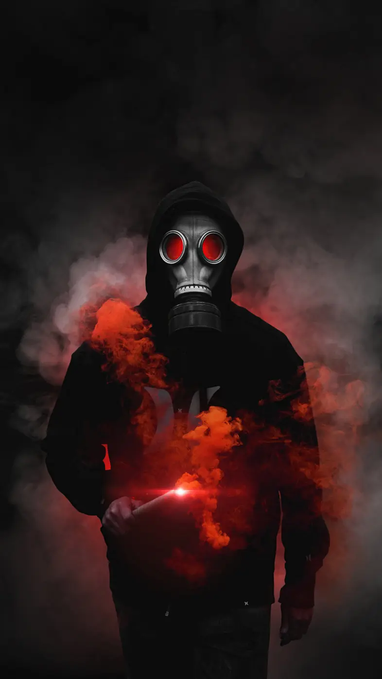 gas mask boy wallpaper