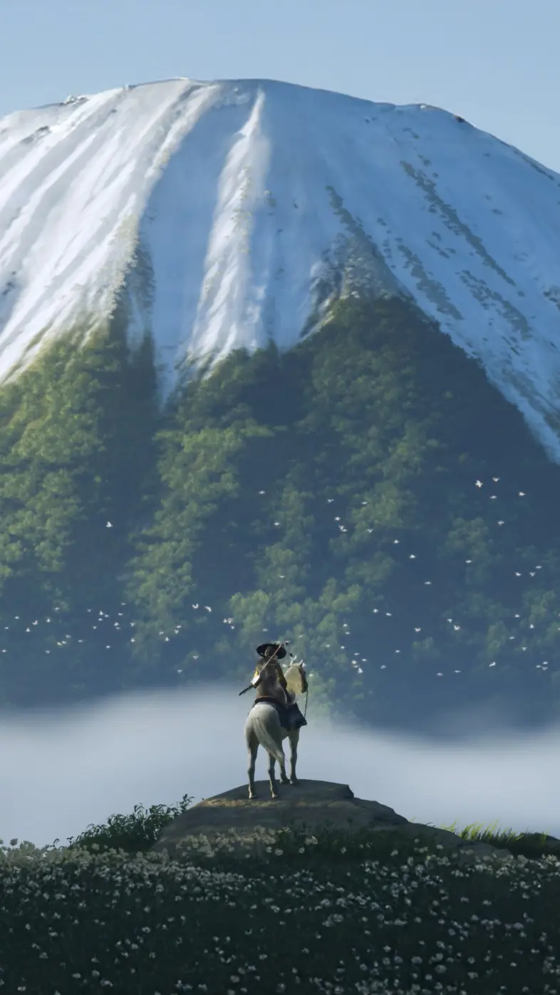 ghost of yotei game wallpaper