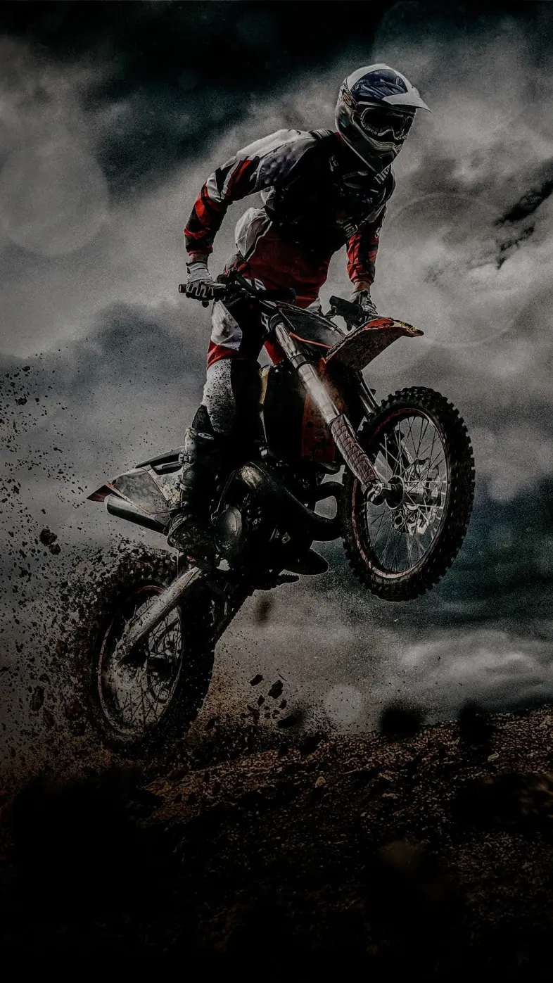 ghost racer bike fire night road wallpaper