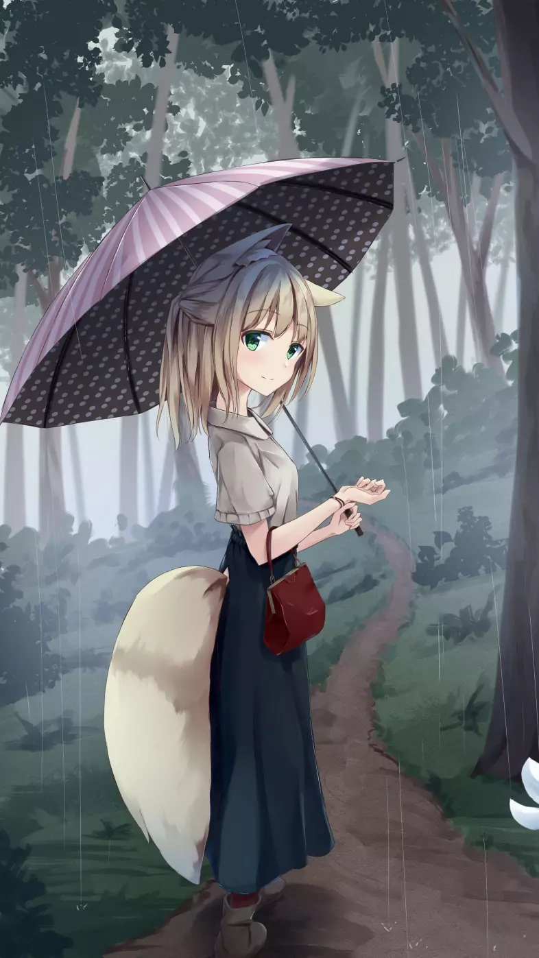 girl neko smile wallpaper