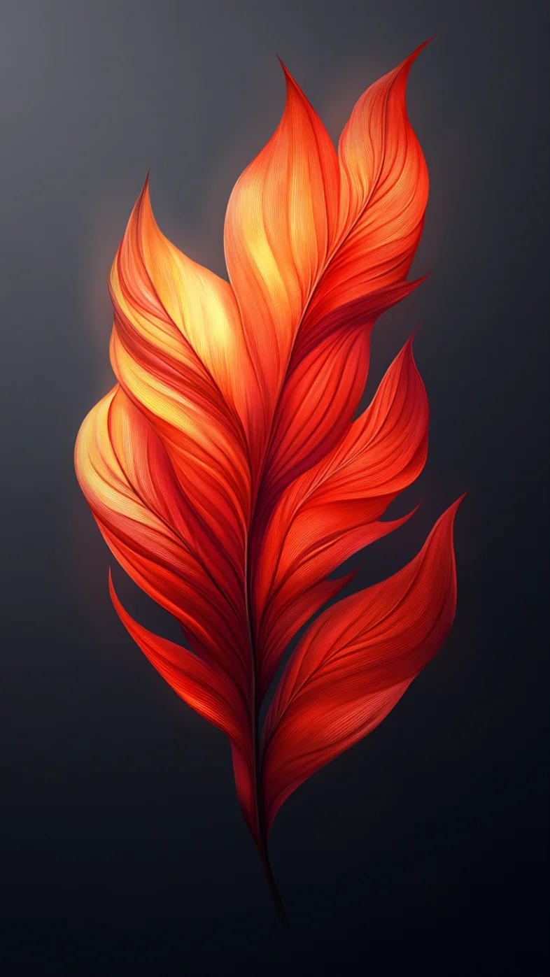glowing leaf with soft edges wallpaper