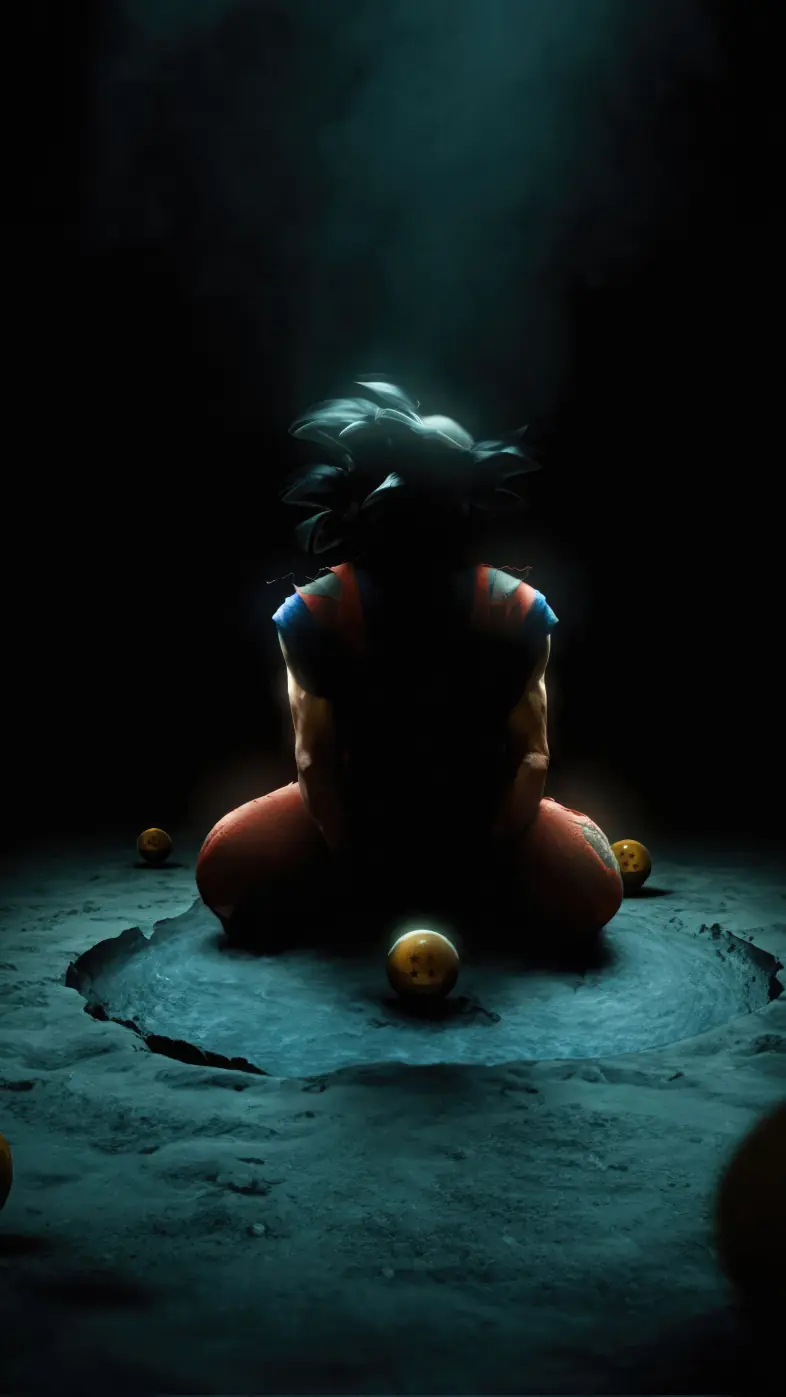 goku with dragon balls wallpaper