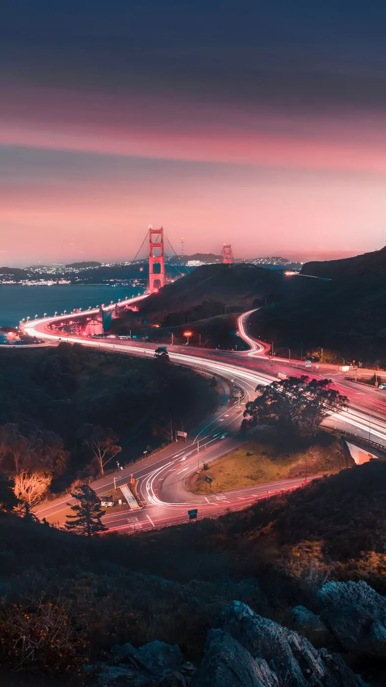 golden gate bridge sunset  wallpaper