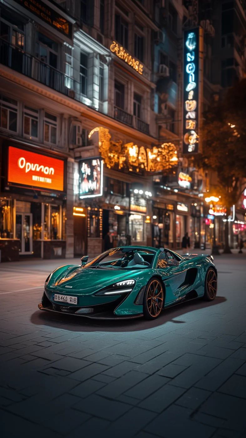 green McLaren car wallpaper