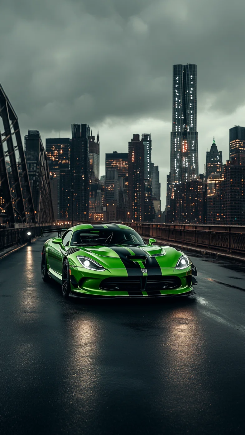 green dodge viper wallpaper
