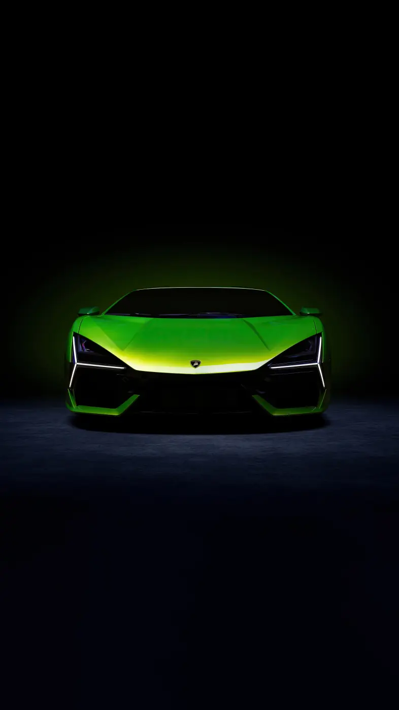 green lamborghini revuelto car wallpaper